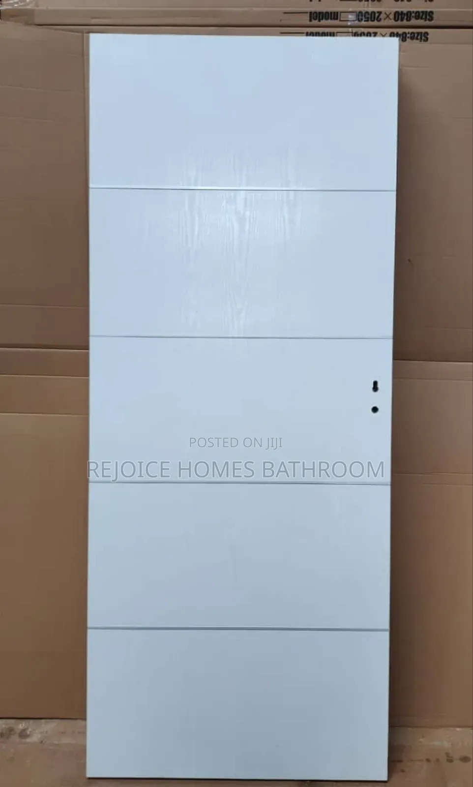 Modern White Flat Panel Wooden HDF Interior Room Door