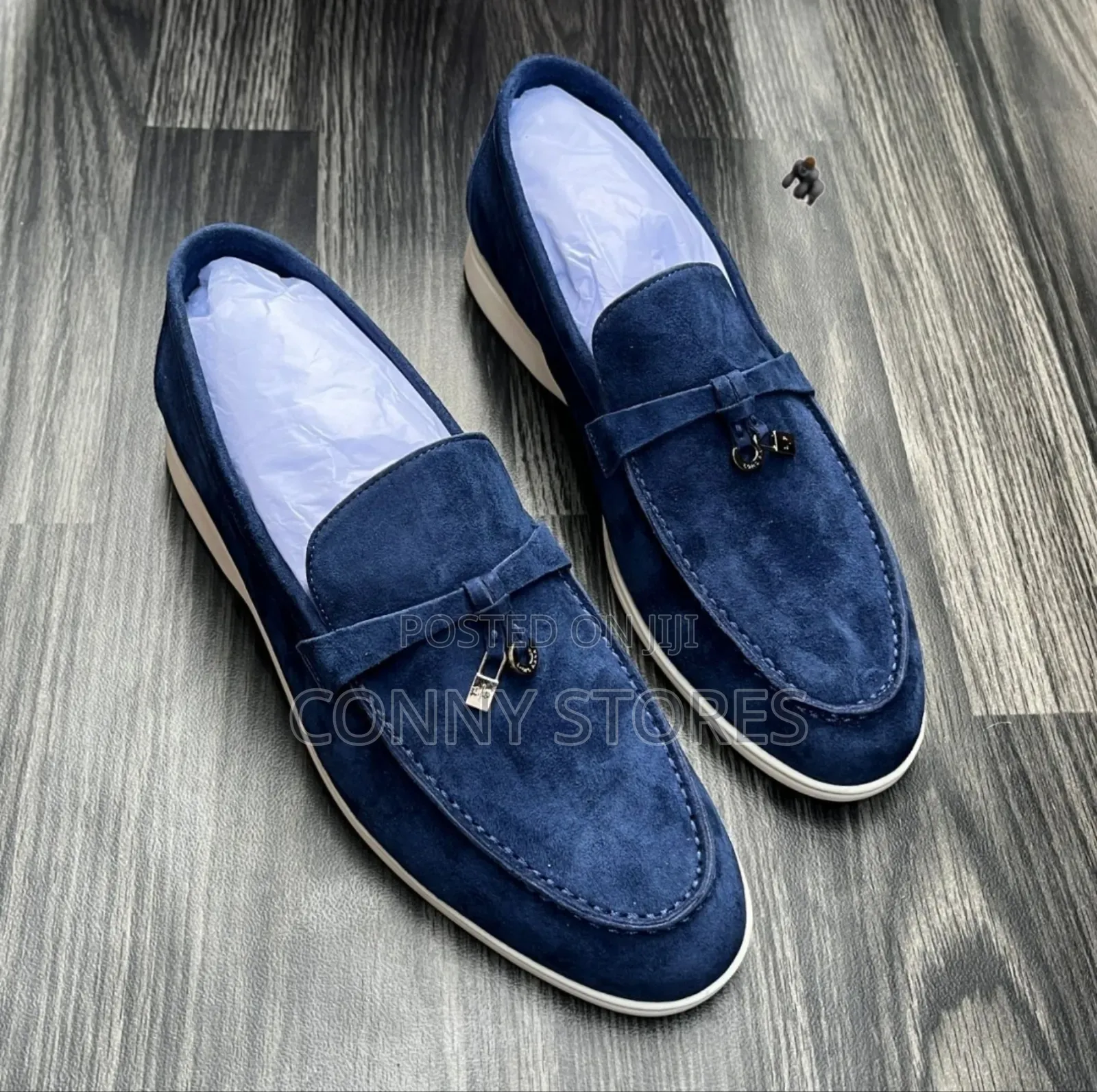 High Quality Loro Piana Summer Walk Men’S Loafers Blue