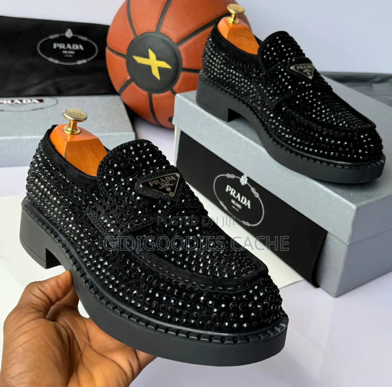 Studded Suede Prada Shoes