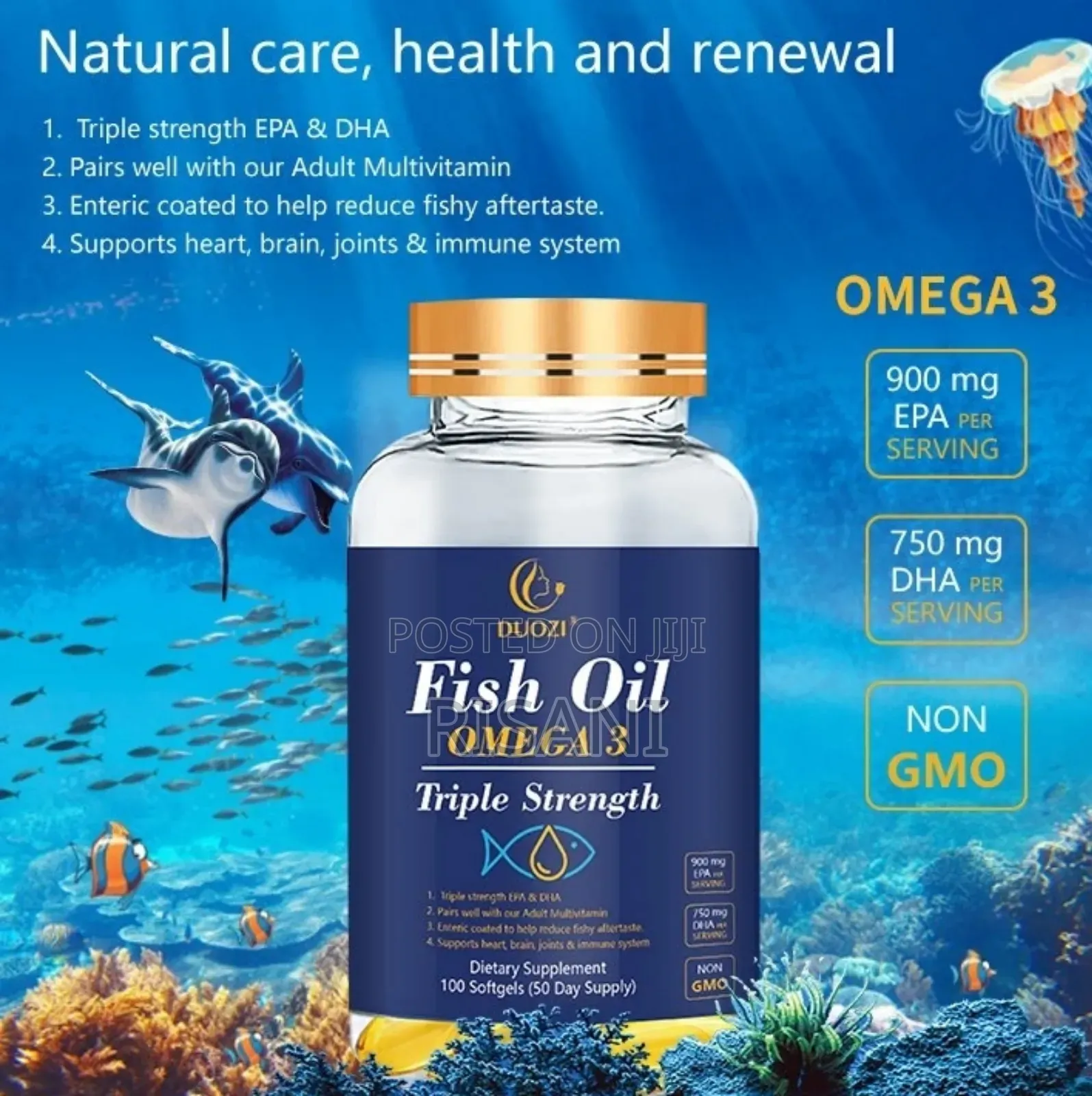 Fish Oil Capsules for Healthy Heart Eye Care