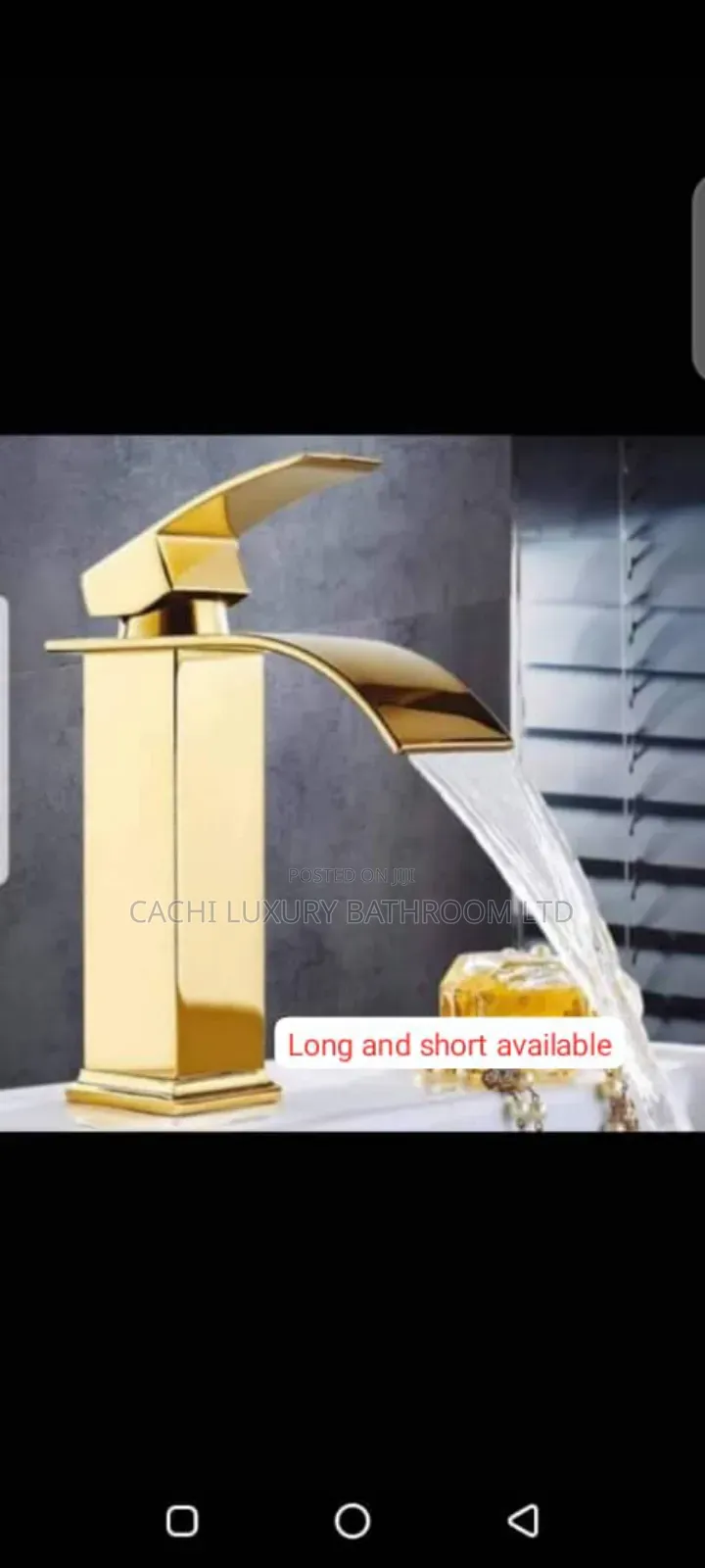 Gold Water Fall Basin Mixer