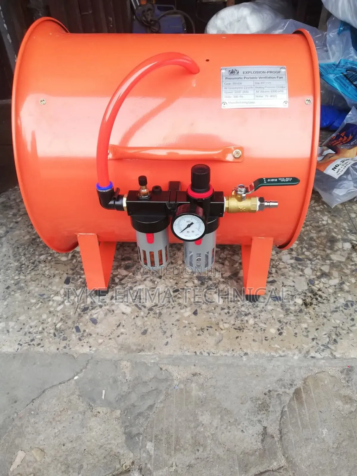 16" Alfa Air Mover Pnunmatic Portable Ventilation Fan