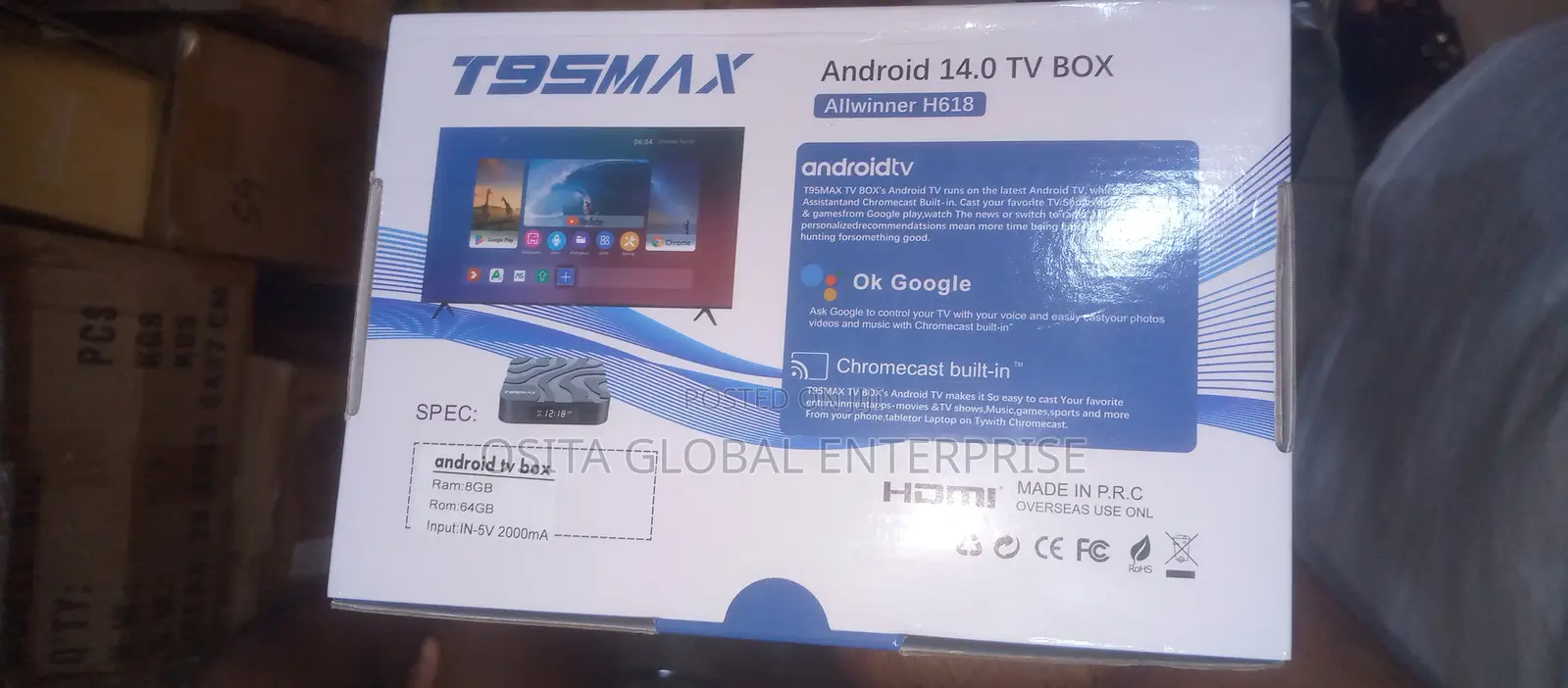 T95max Android Tv Box 8gb/64gb