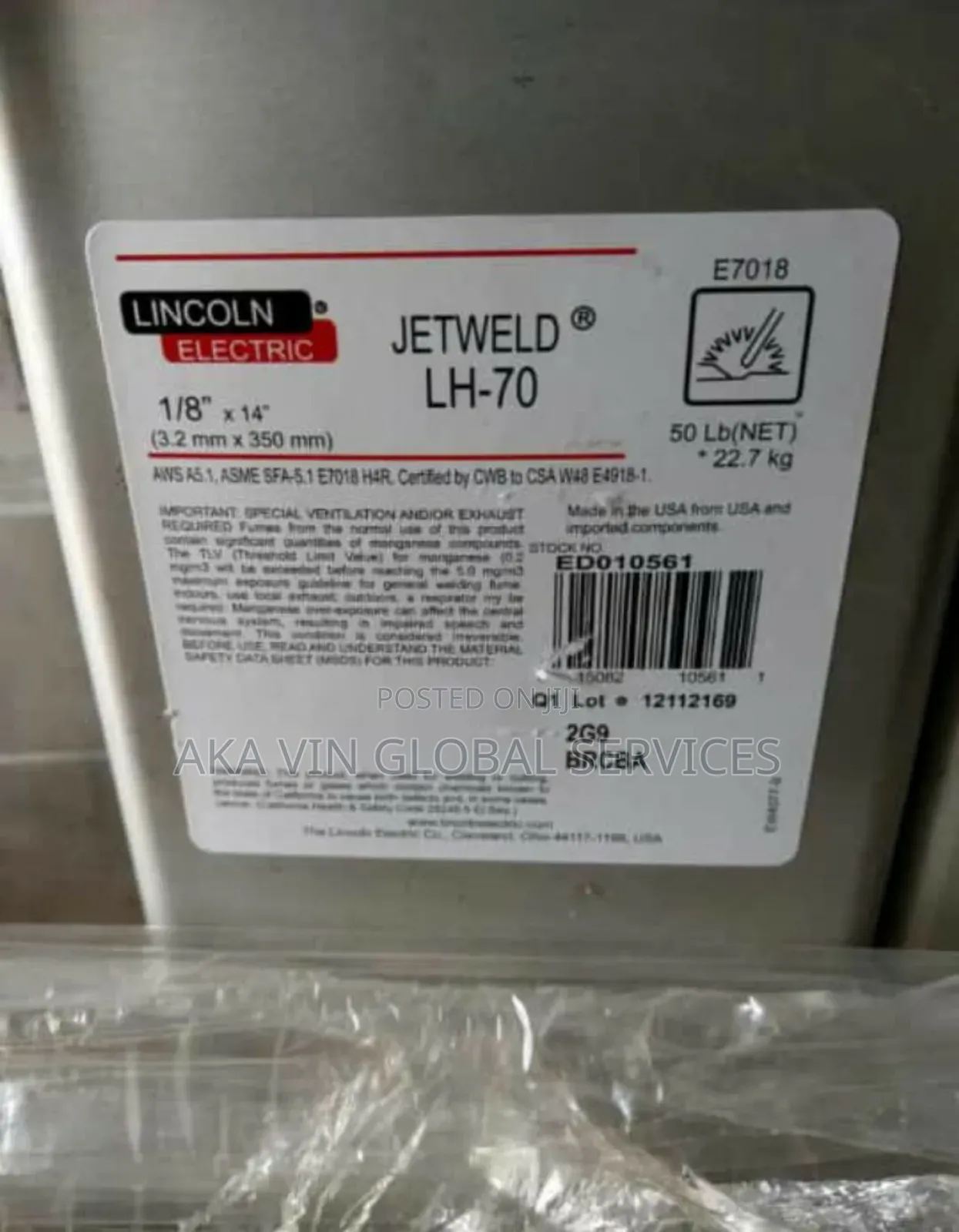 Lincoln Excalibur 1/8 In. X 14 In. 7018-A1 Mr Electrode