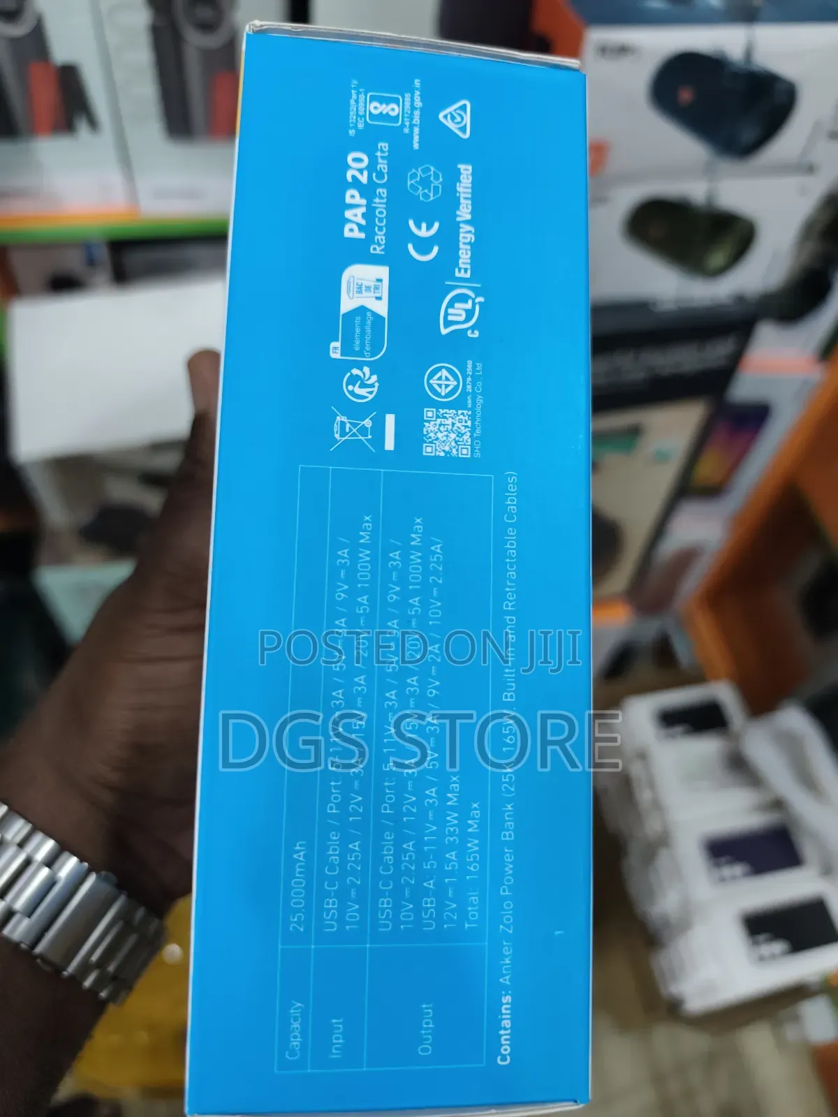 Anker Zolo Power Bank 165w Built-in Retractable