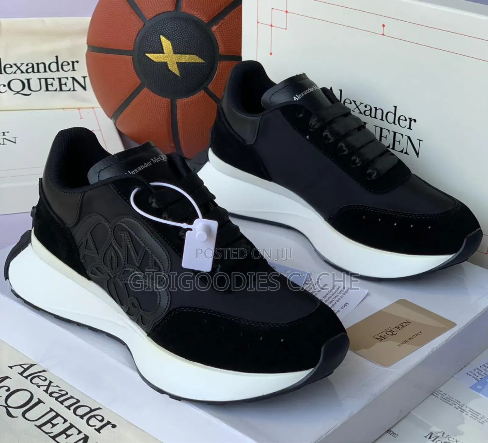 Alexander McQueen Trimmed Shell Lace-Up Sneakers