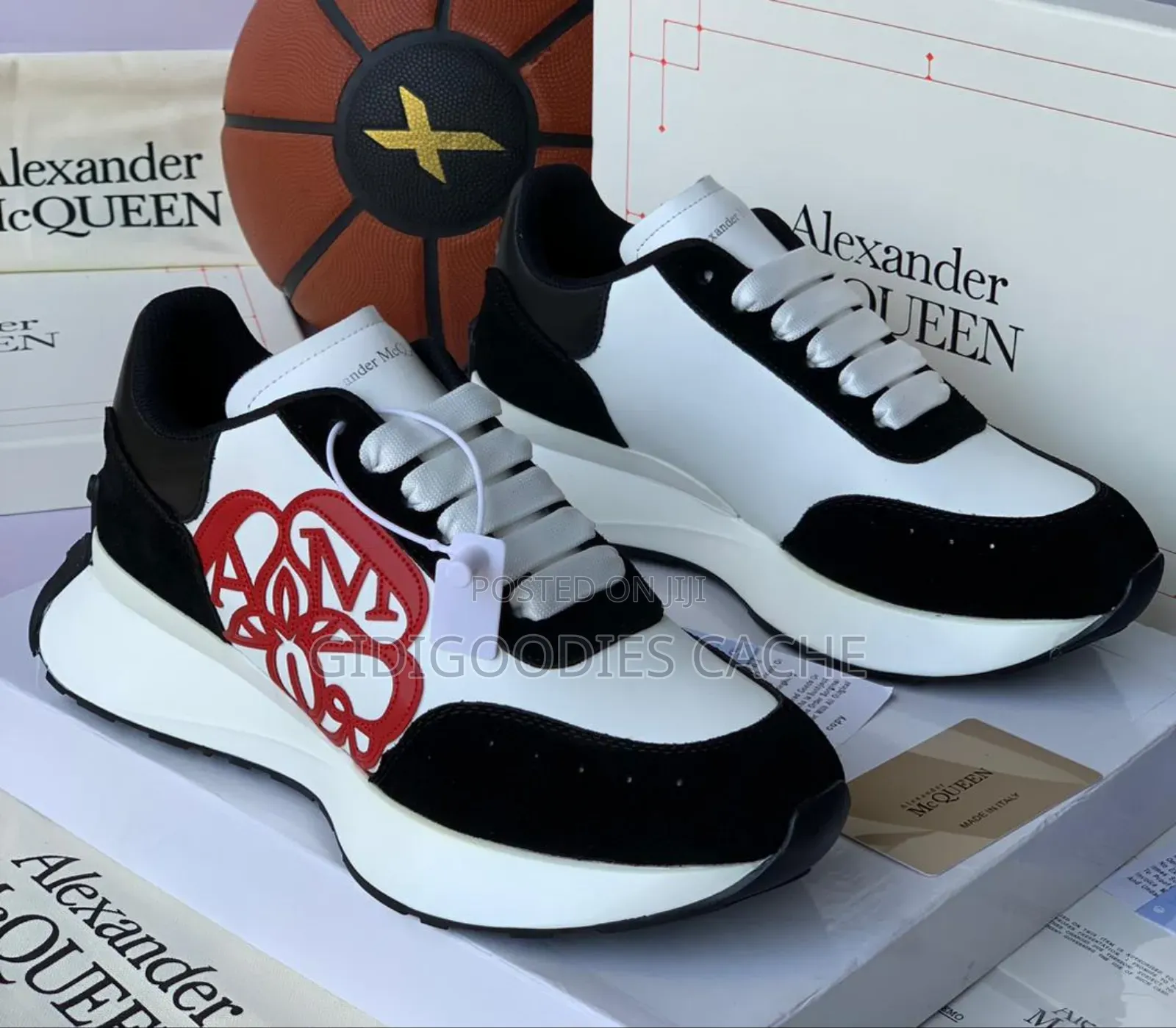 Alexander McQueen Trimmed Shell Lace-Up Sneakers