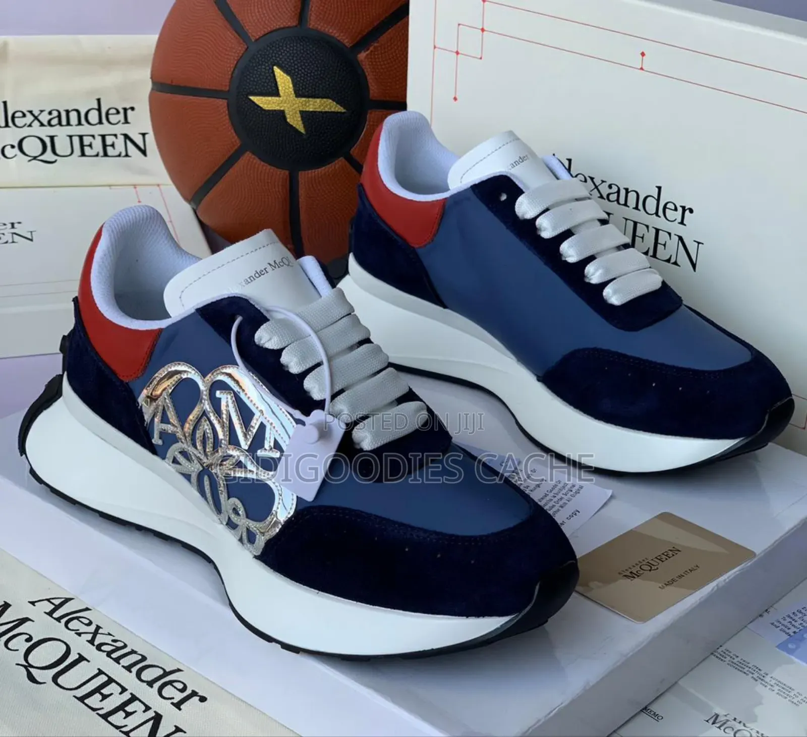 Alexander McQueen Trimmed Shell Lace-Up Sneakers