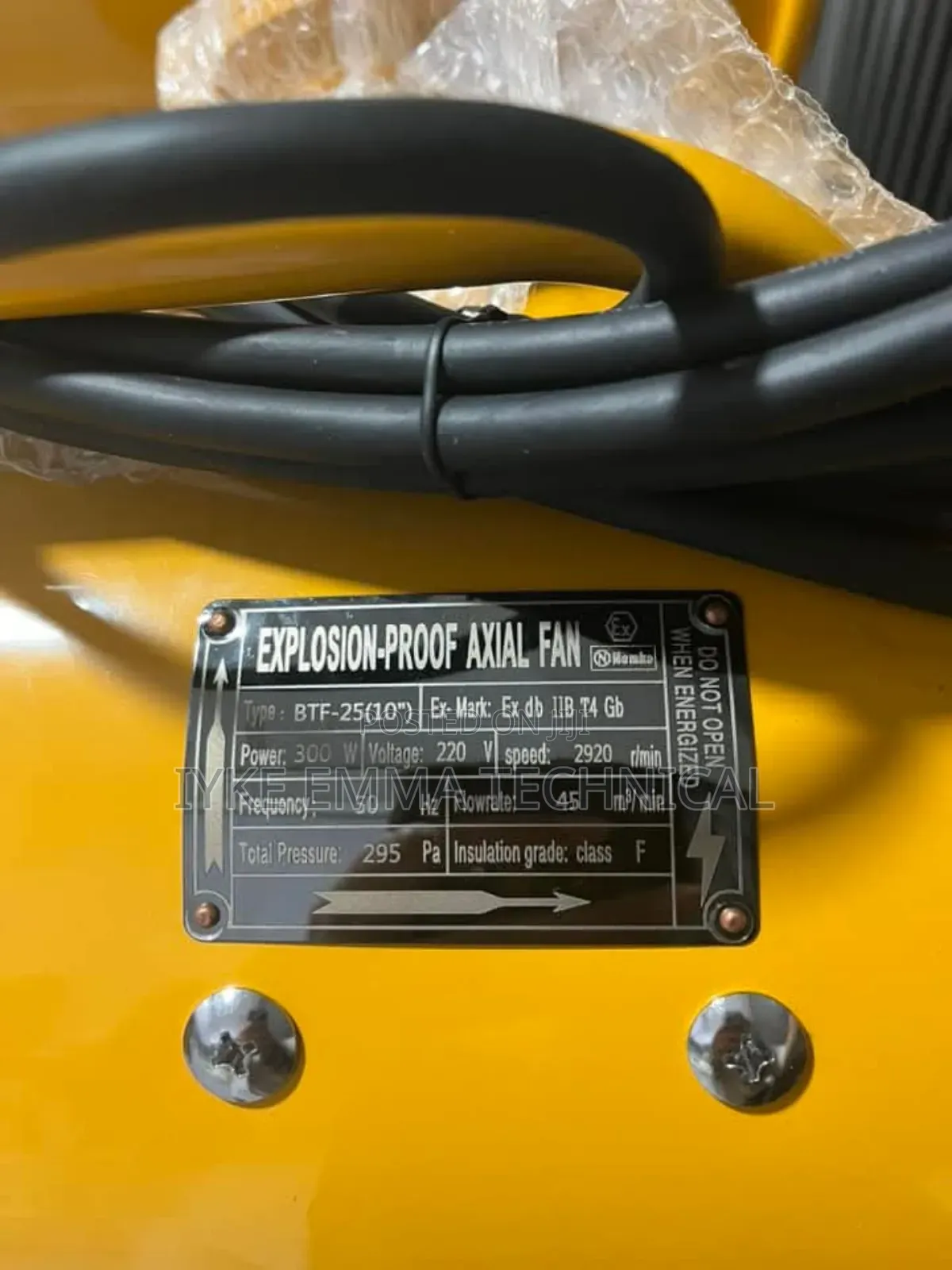 10" Explosion-Proof Axial / Ventilation Fan With a 5m Hose