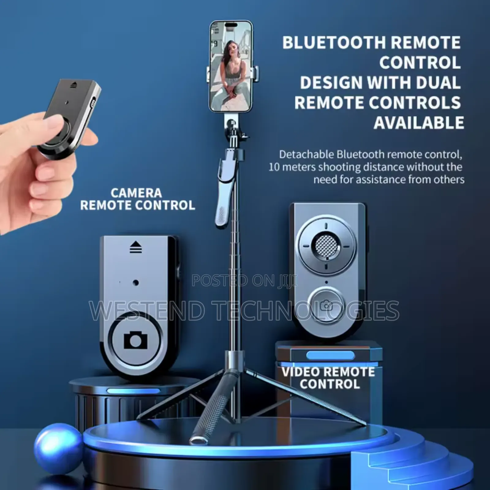 Ultra Long Selfie Tripod 2.1m Height 7 Feet With Remote