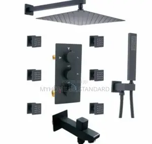 Premium Black Condit Six Ways Shower Set