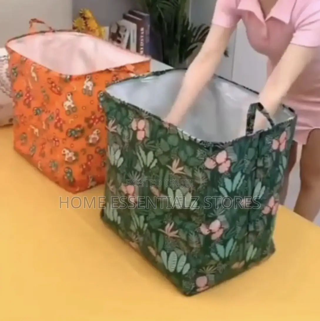 2 Pieces Set of Large Clothes Storage Bag With Net Lid