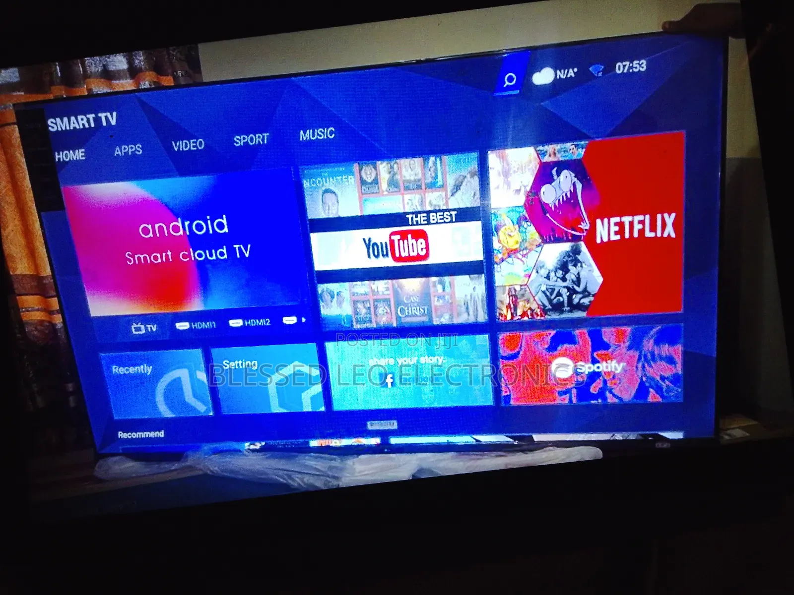 65 Inches With Durable and Flameless Tv