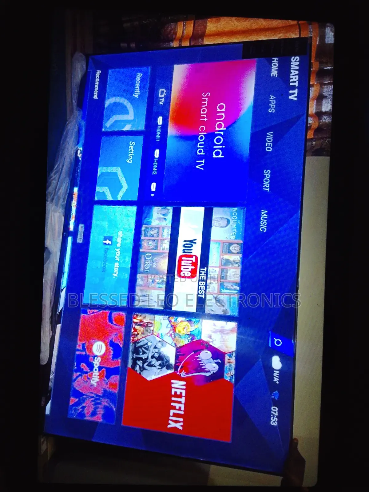 65 Inches With Durable and Flameless Tv