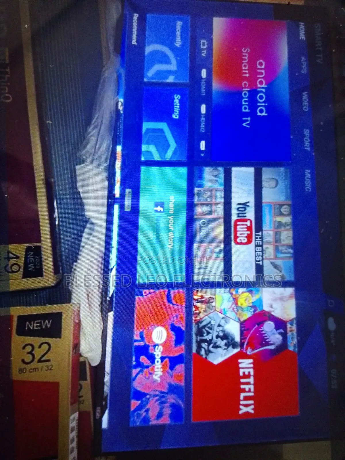 65 Inches With Inbuld Bluetooth Netflix Wifi Facebook