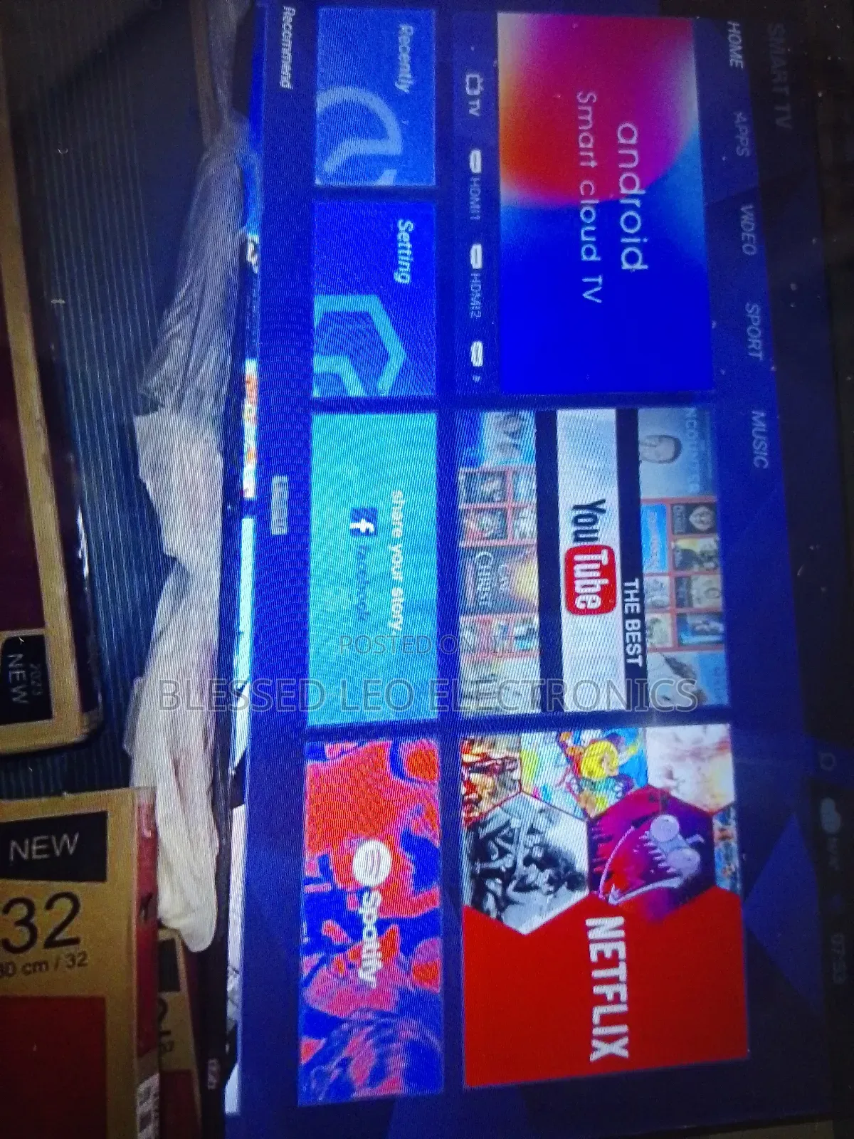 65 Inches With Inbuld Bluetooth Netflix Wifi Facebook