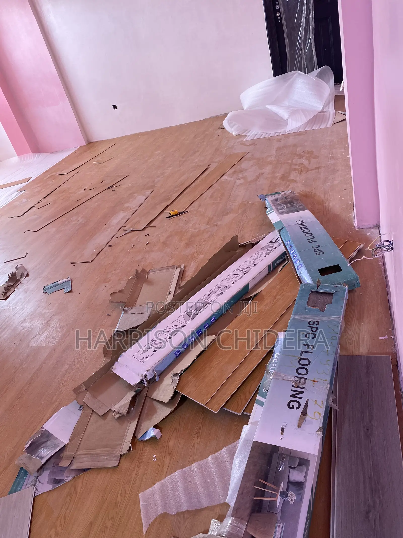 Brown Dash Wooden Floor Installation