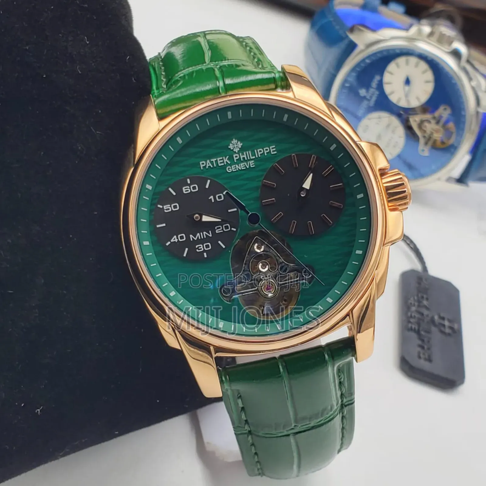 "Patek Philippe Inspired Automatic Leather Watch for Men"