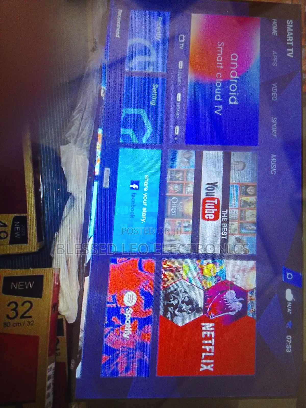 65 Inches With Inbuld Bluetooth Netflix Wifi Facebook Googl