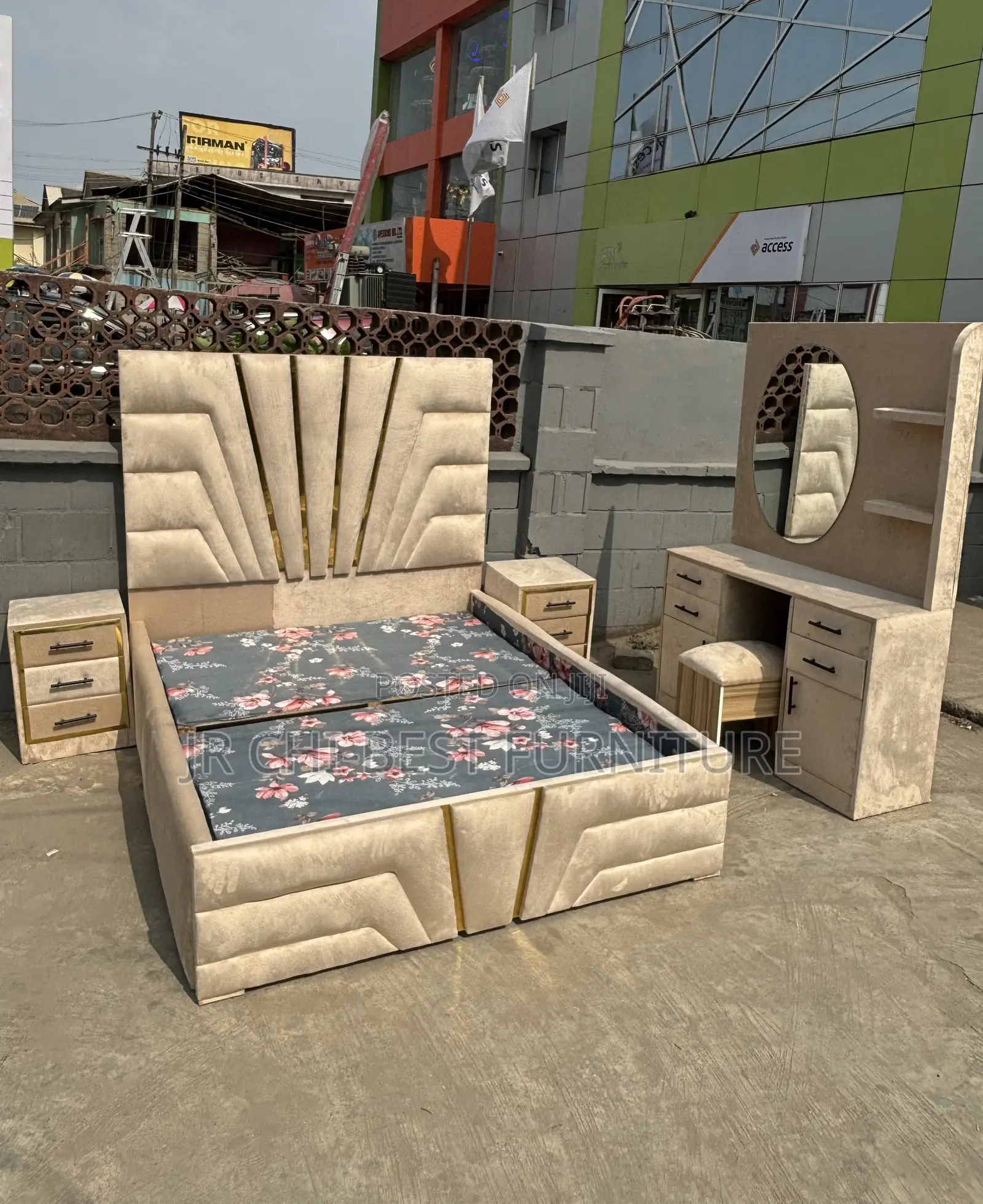 Upholstery Quality HDF Padded Full Set 6 by 6 Bedframe