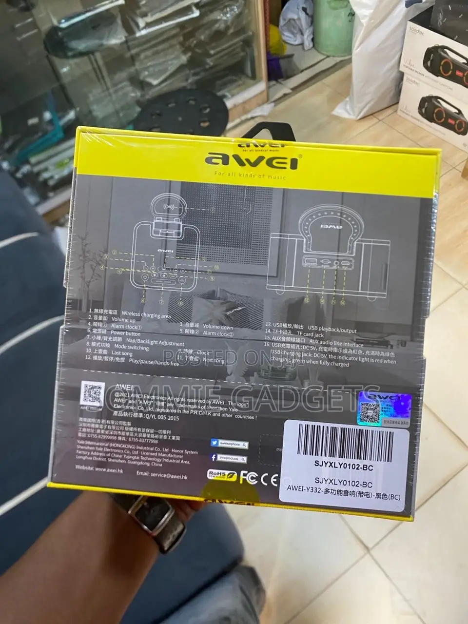 Awei Y332 Multifunctional Wireless Speaker With Powerbank