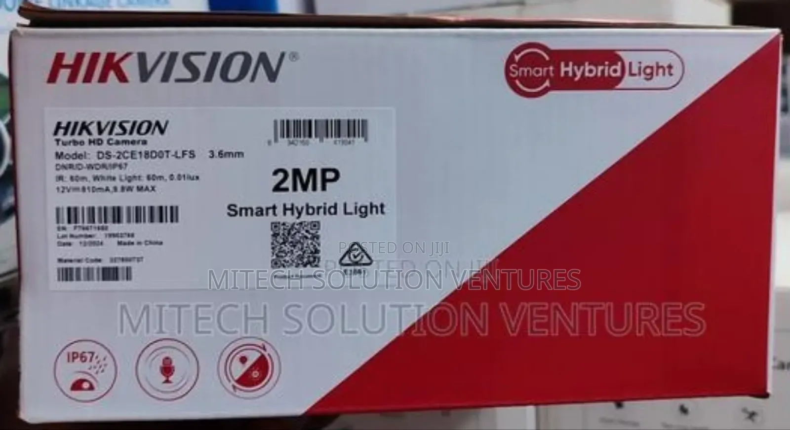 Hikvision Smart Hybrid Light Audio Fixed Bullet Camera 2mp