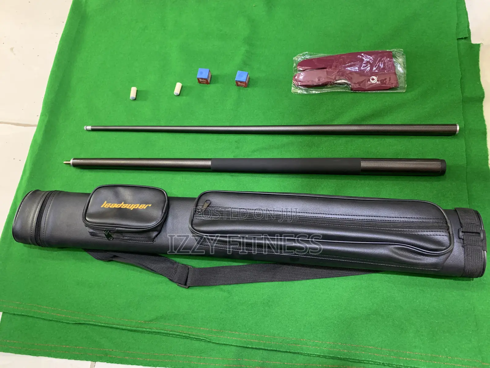 Snooker Stick Bag And Glove Chalk