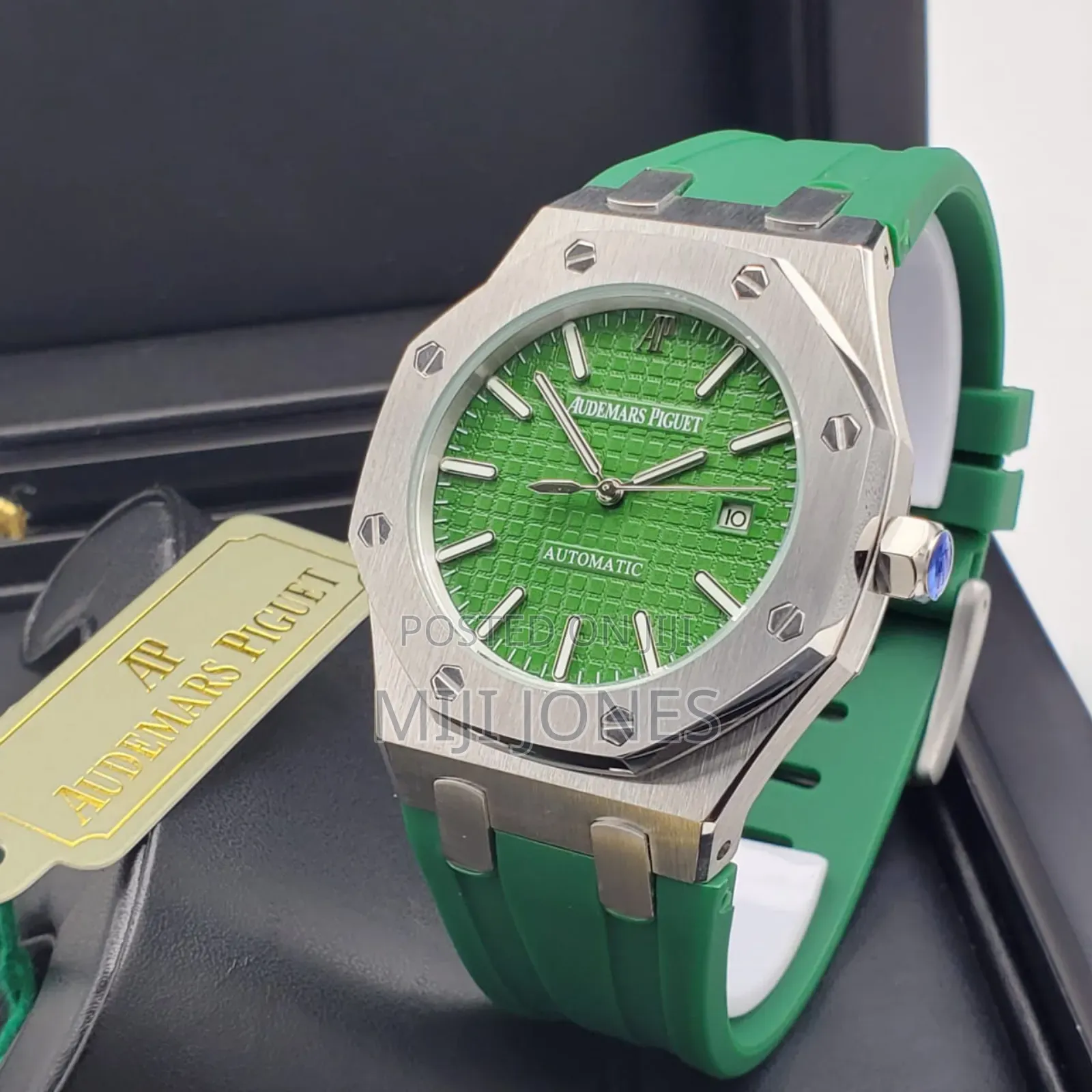 "Audemars Piguet Inspired Watch - Rubber Strap With Date,