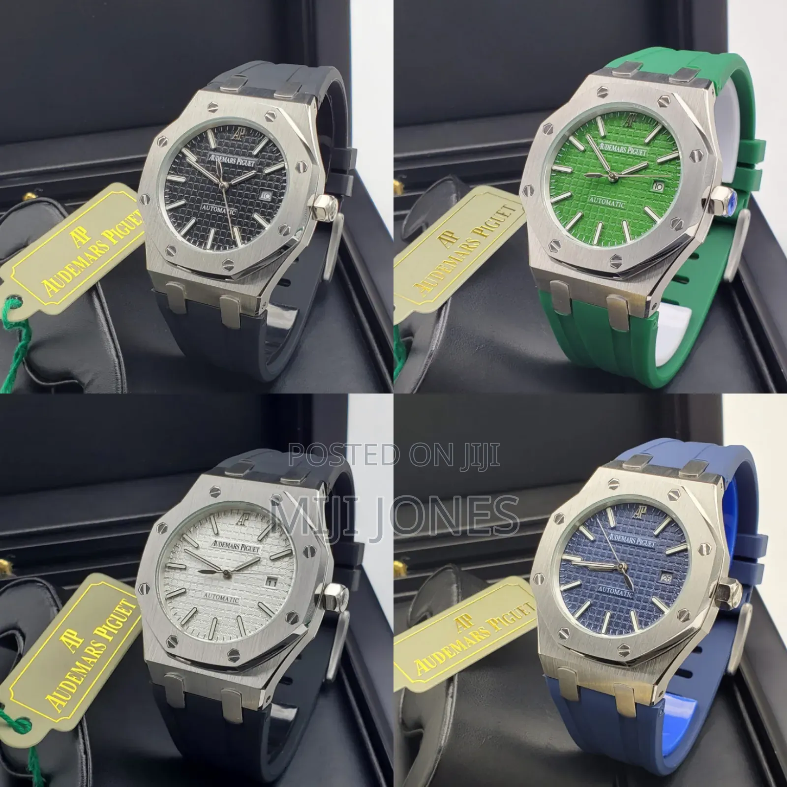 "Audemars Piguet Inspired Watch - Rubber Strap With Date,