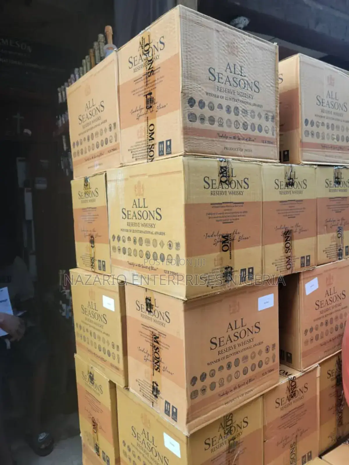 All Seasons Whisky With Glass Cup by 12 Bottles