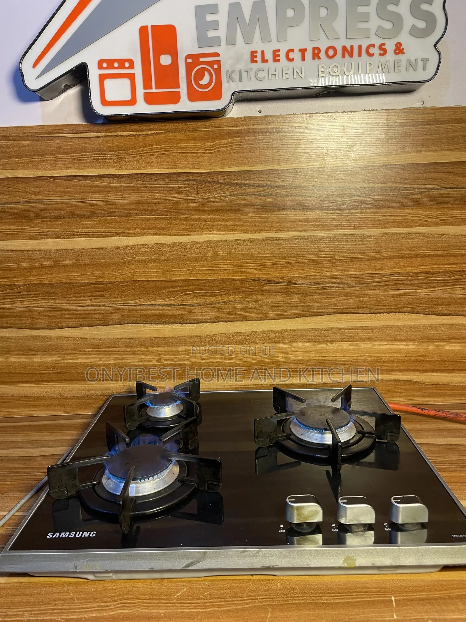 Samsung 3bunners Inbuilt/Table Top Glass Gas Cooker