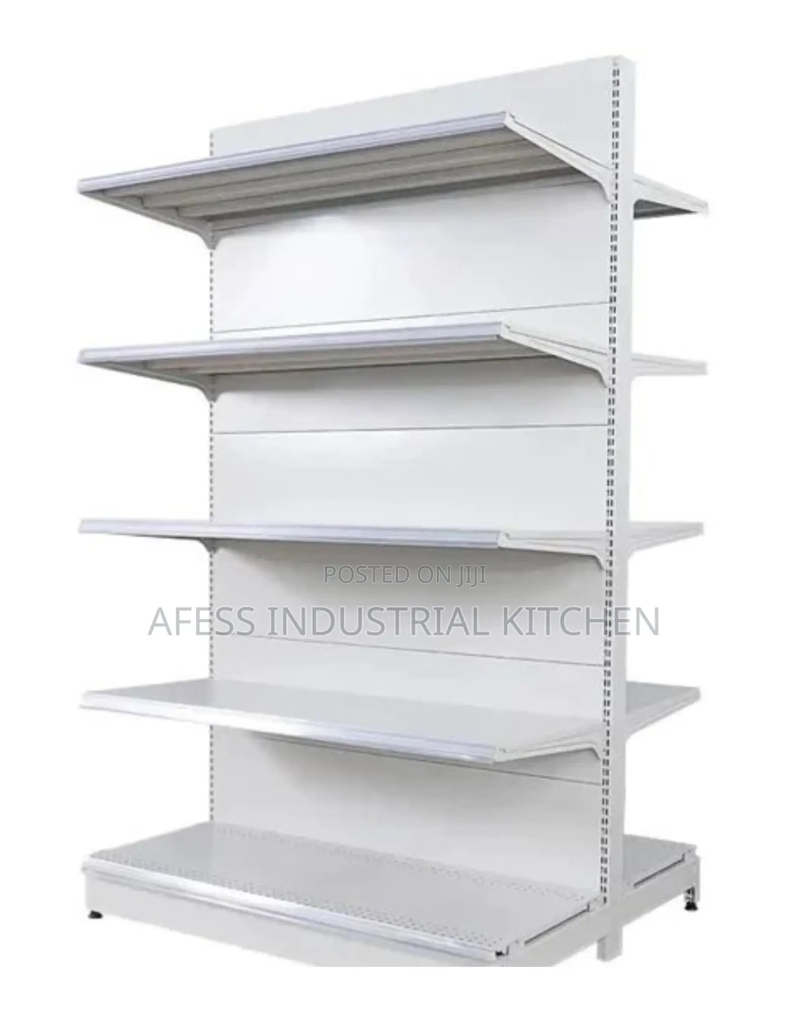 Commercial Double Shelves (White)