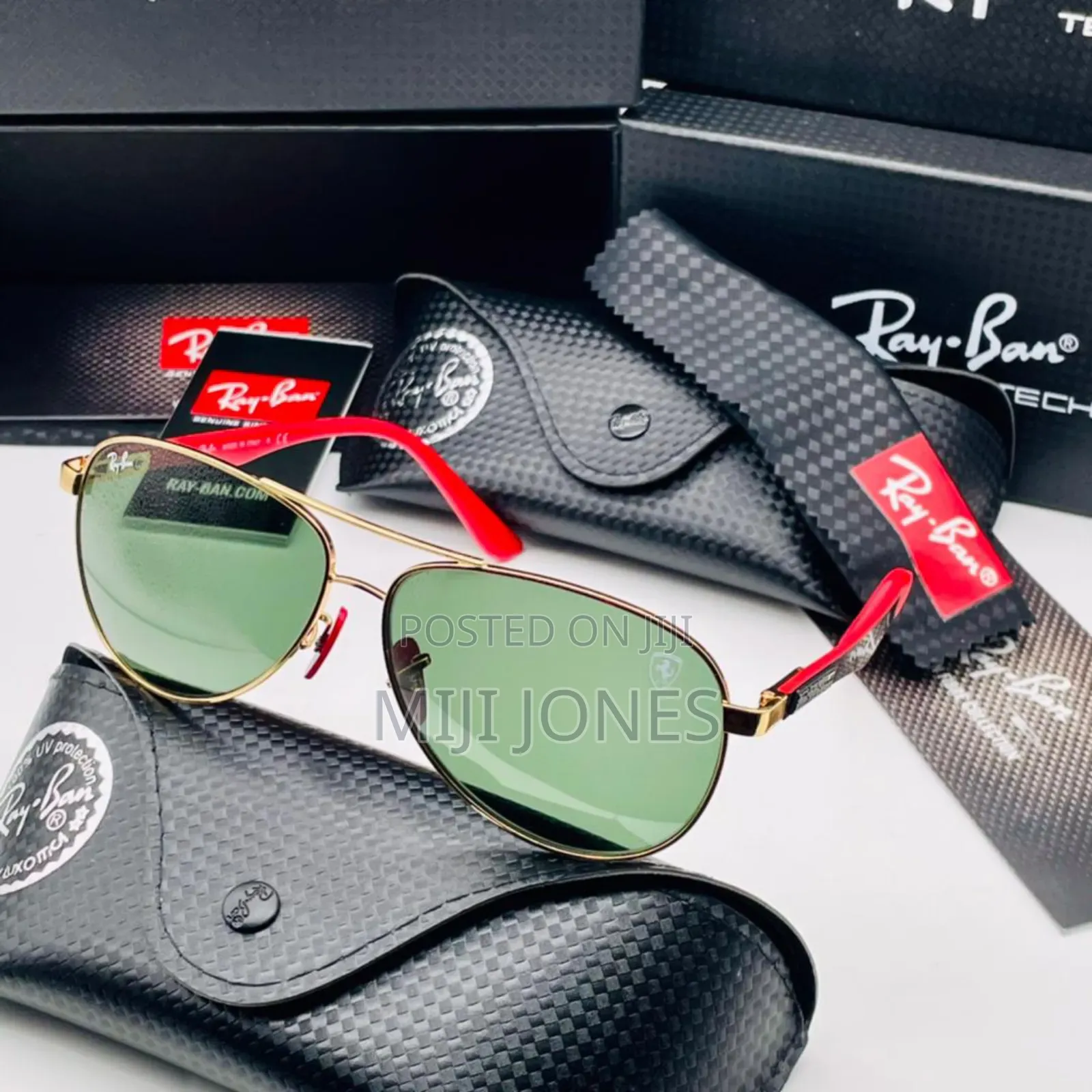 "Ray-Ban Ferrari Inspired Aviators - Dark Tinted Lenses"