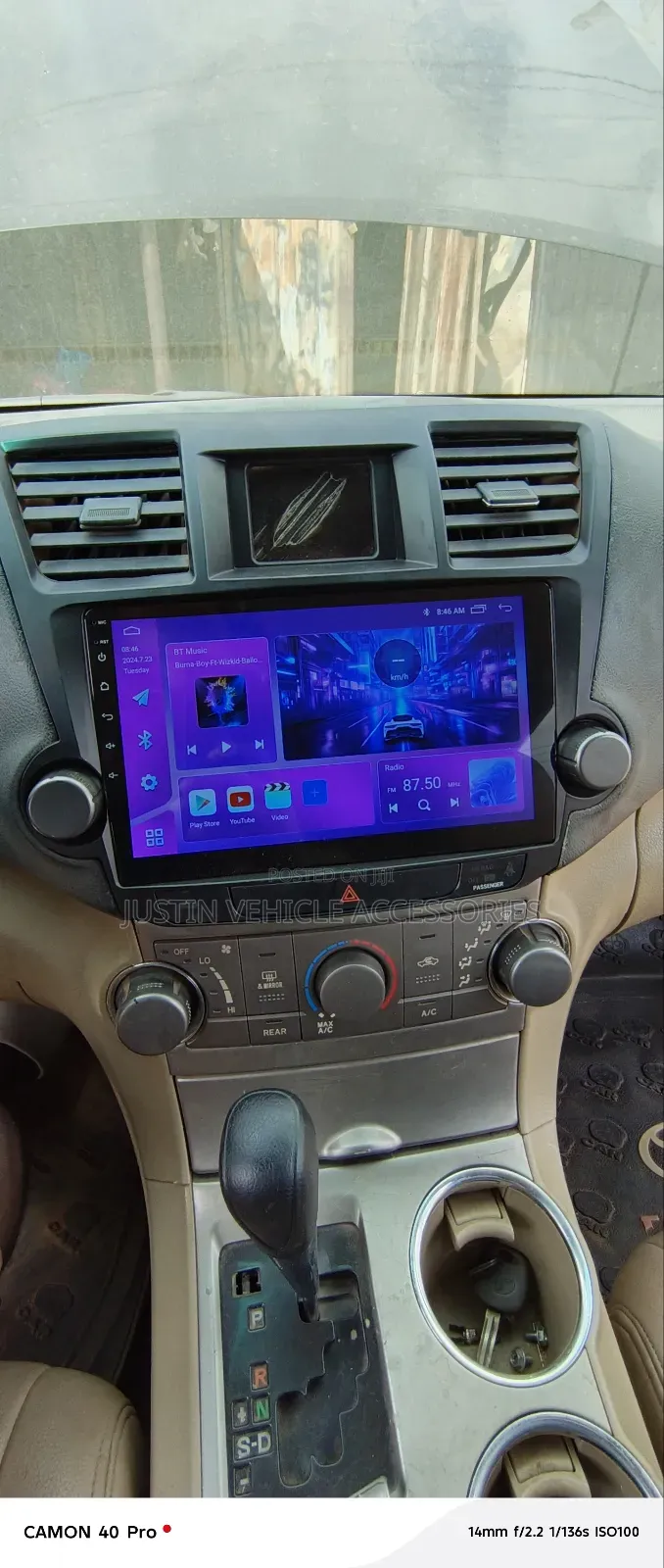 Toyota Highlander 2008 Original Android Player