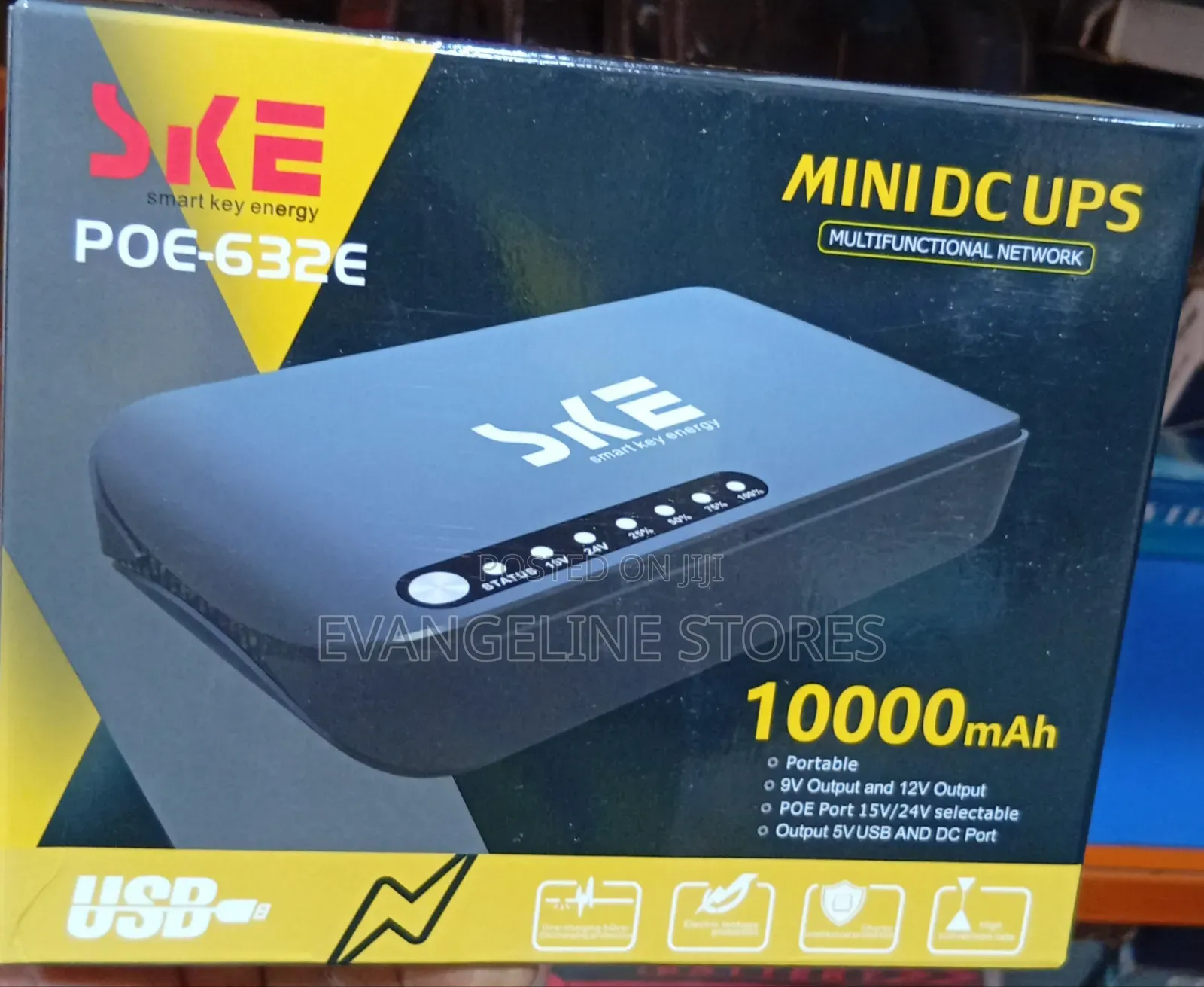 Ske Poe-430p Mini Dc Ups 10000mah Ups Router Power Supply