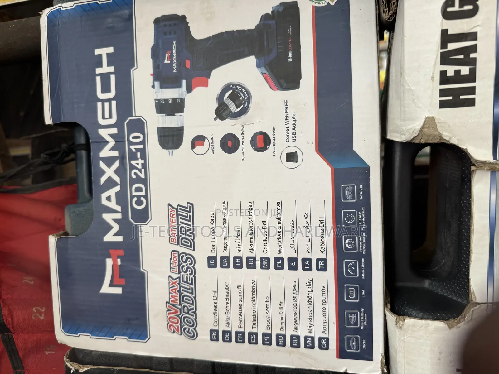Maxmech Cd 24-10 20v Max Li-Ion Battery Cordless Drill
