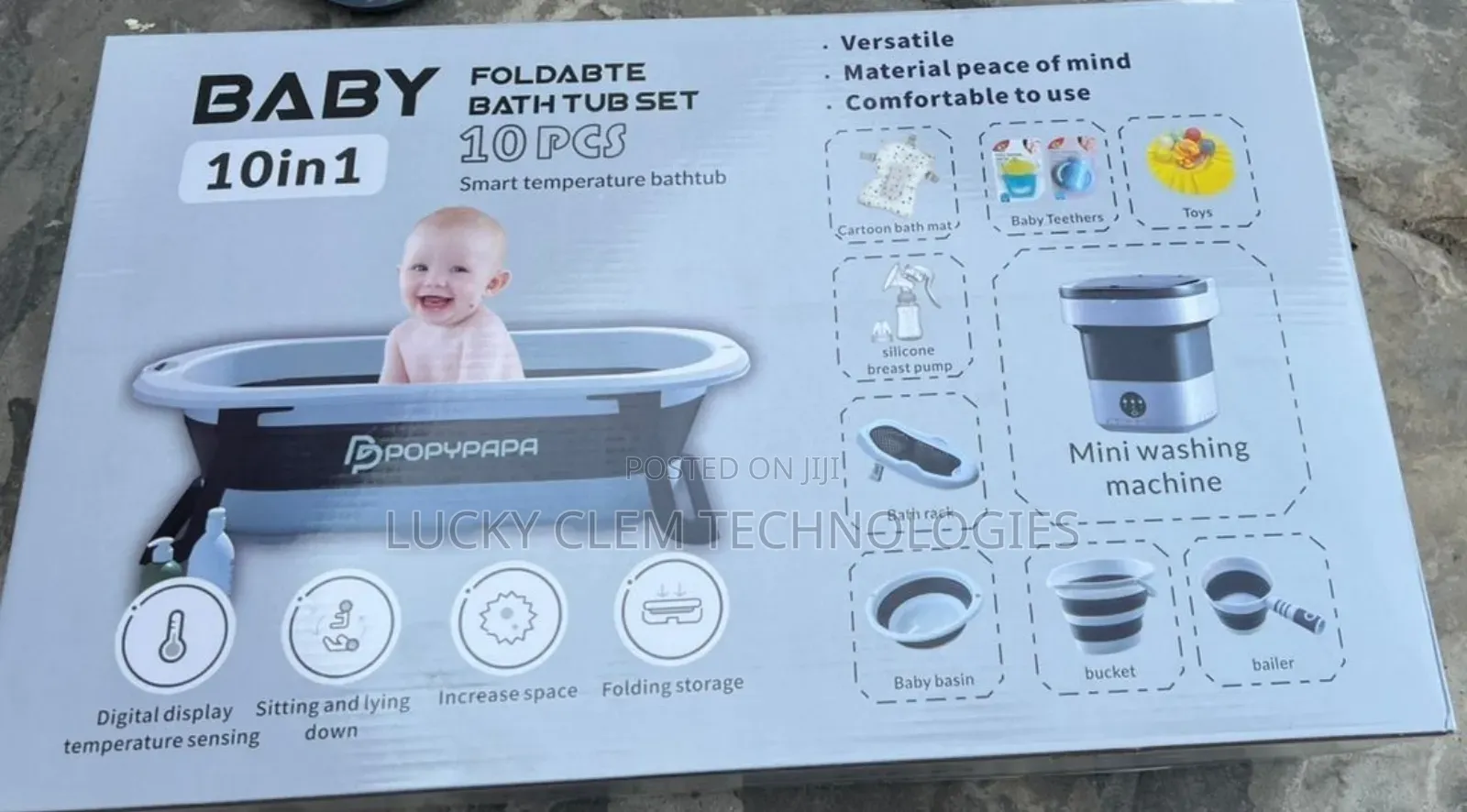Baby 10in1 Foldabte Bath Tub Set