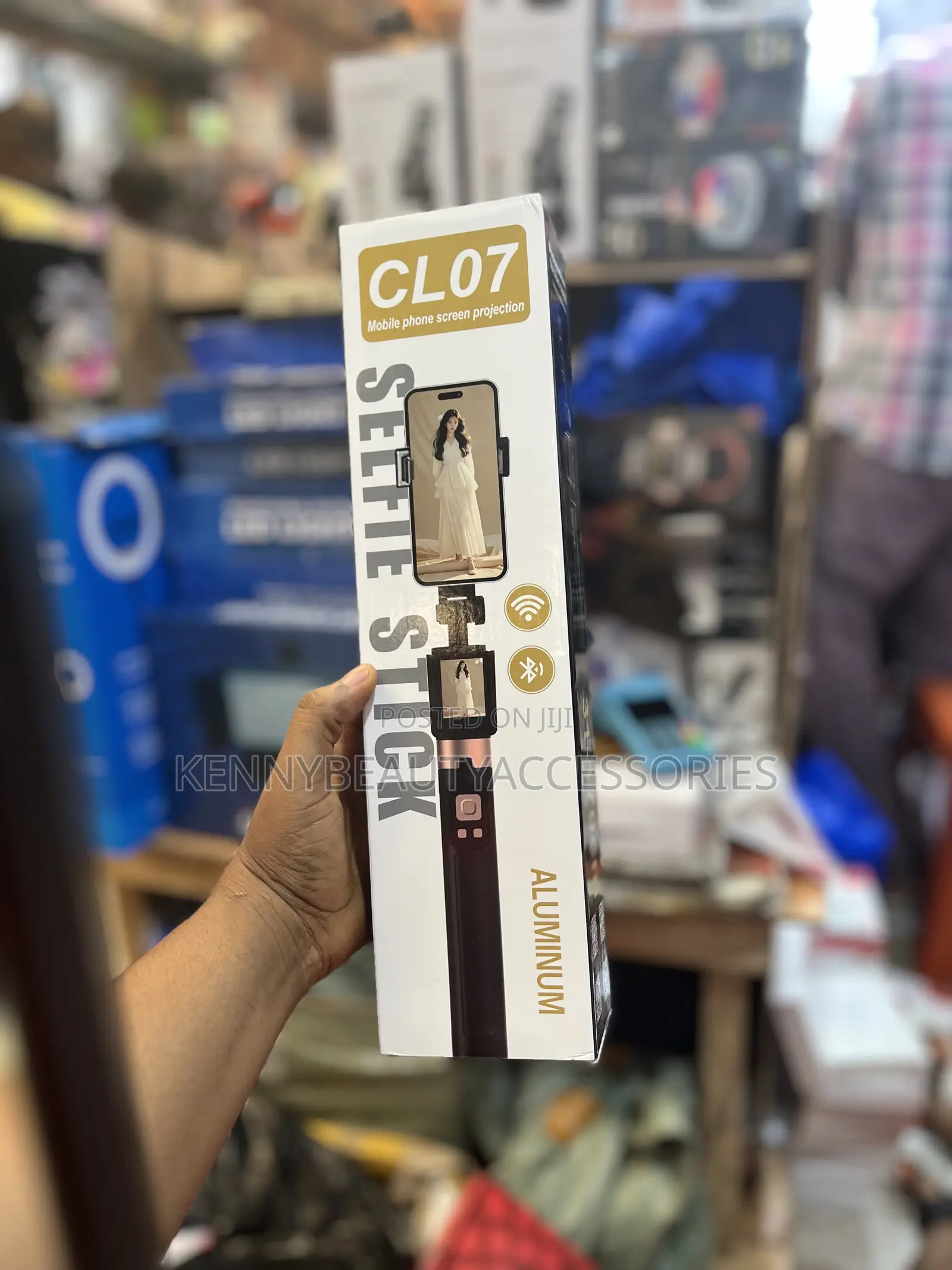 Aluminum Selfie Stick With Screen Protector
