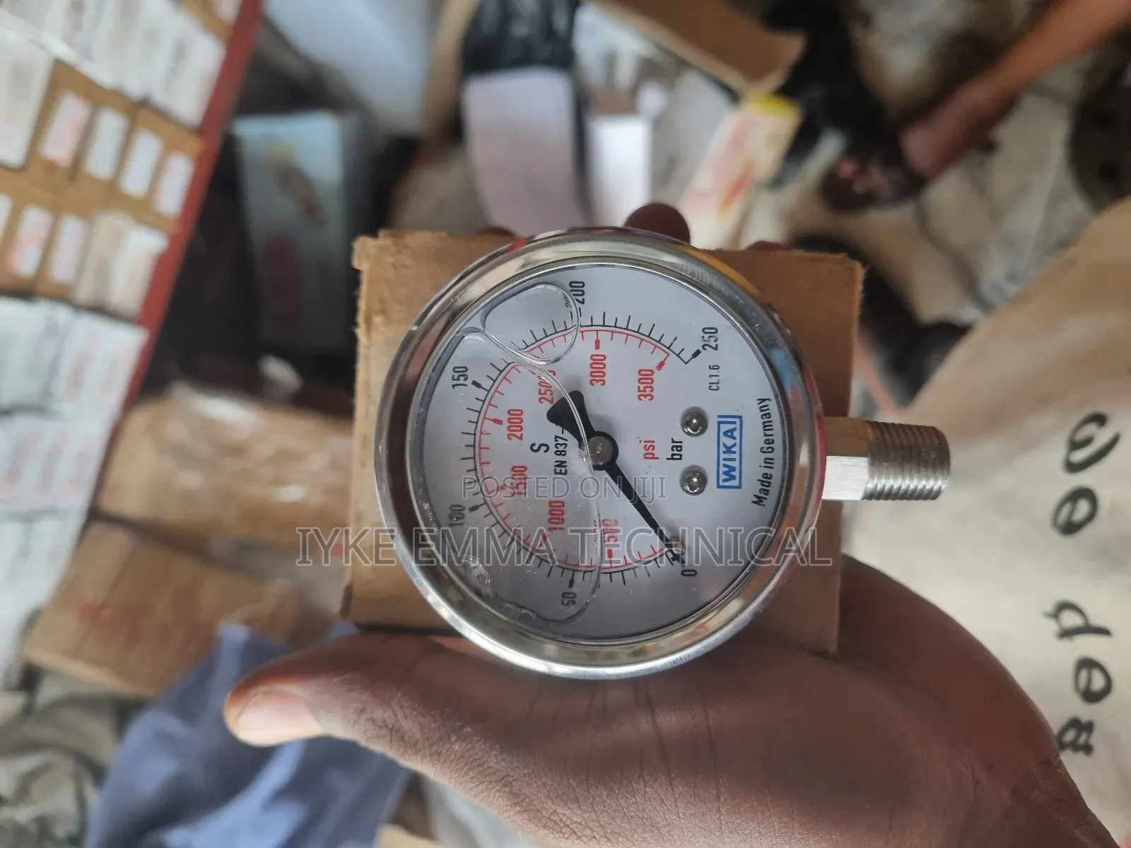 Hydraulic Pressure Gauge 0-250 Bar 1/4" NPT