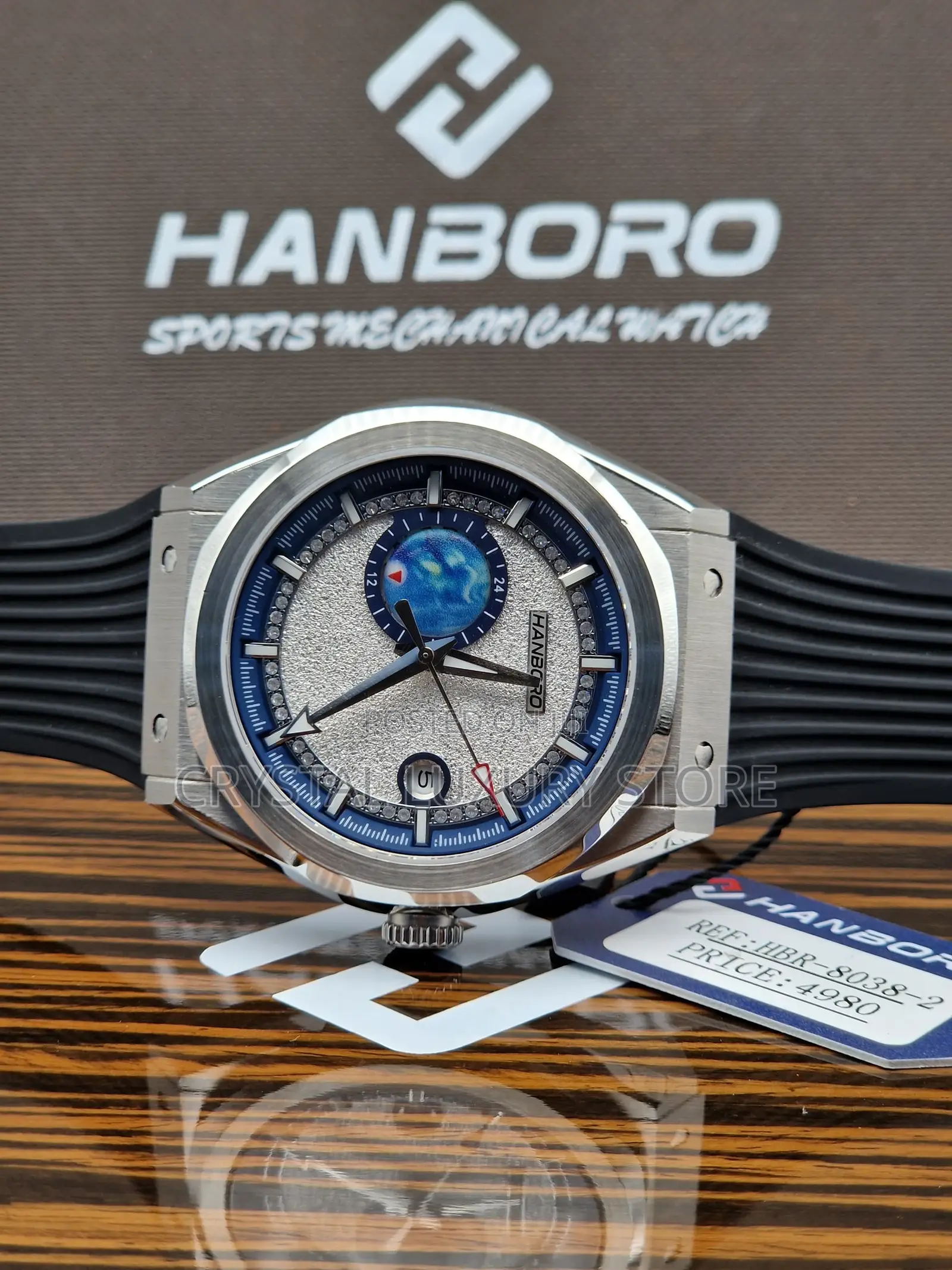 Hanboro Quality Luxury Men Automatic Engine Wristwatch