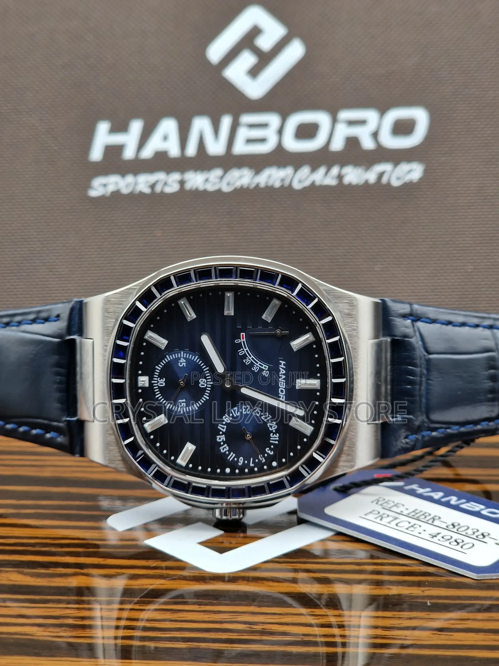 Hanboro Quality Luxury Men Automatic Engine Wristwatch