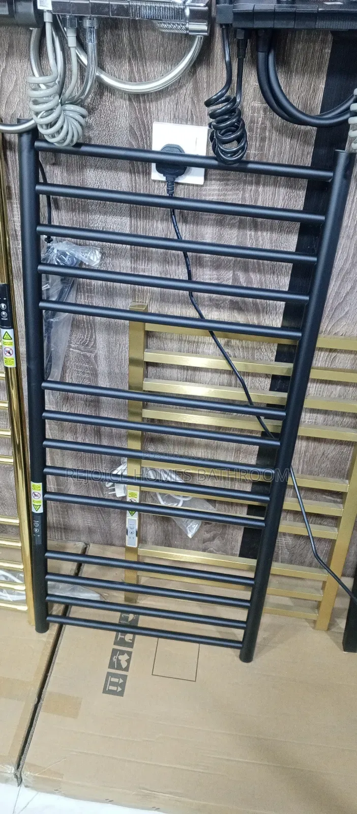 Luxury Black Electric Towel Warmer Rack