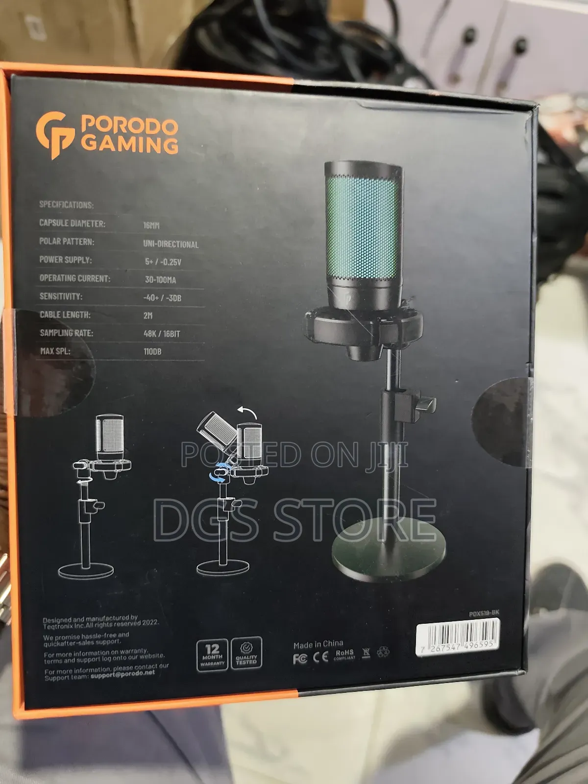 Porodo Gaming Pdx519 Professional RGB Condenser Microphone 1