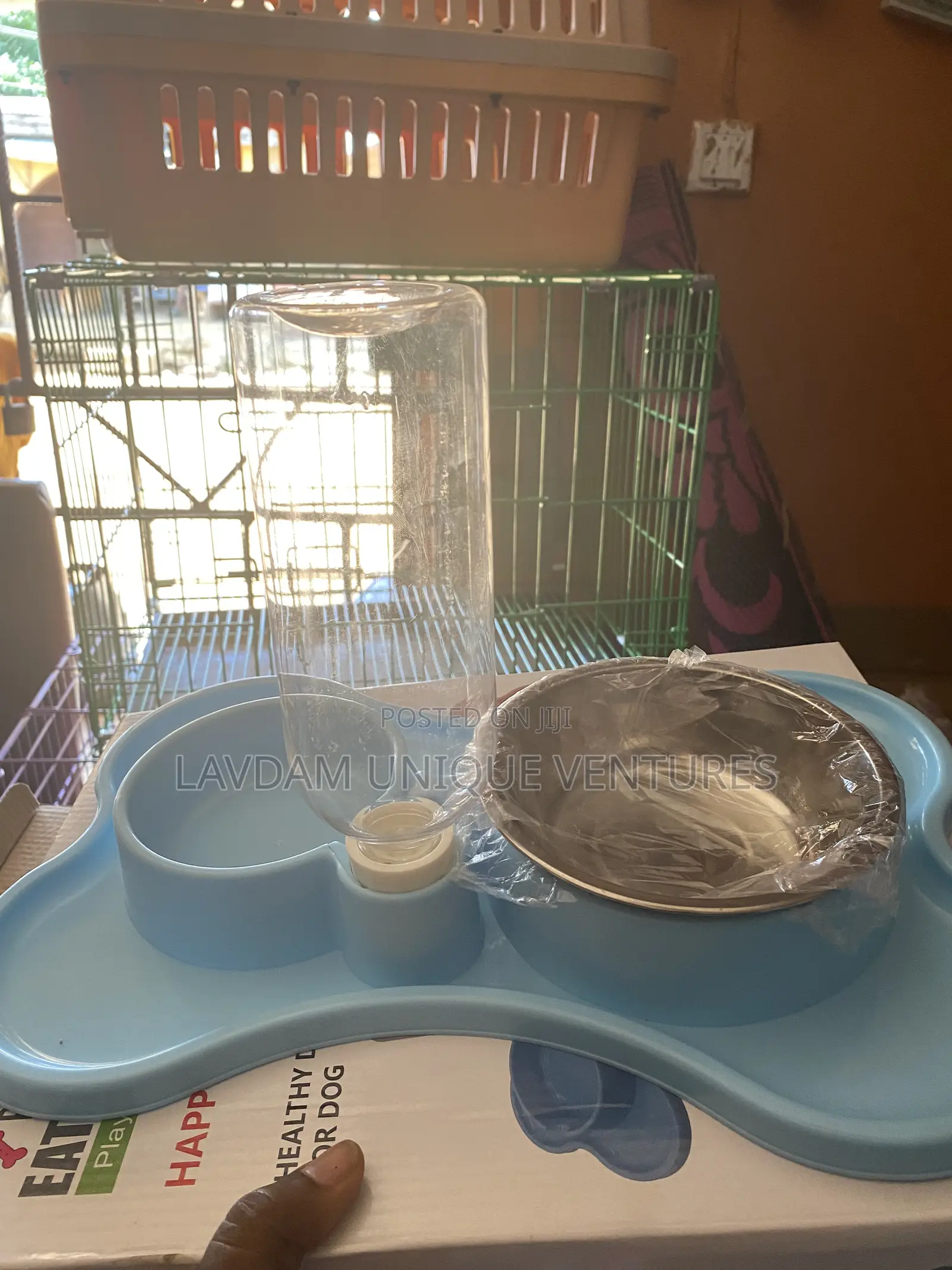 Dog Cat Feeding Trough + Water Dispenser | Easy to Use