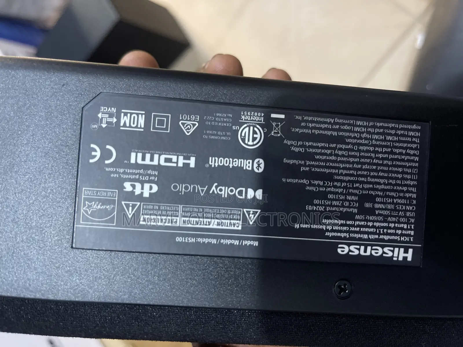 Brand New Hisense 480wat Sound Bar Speaker