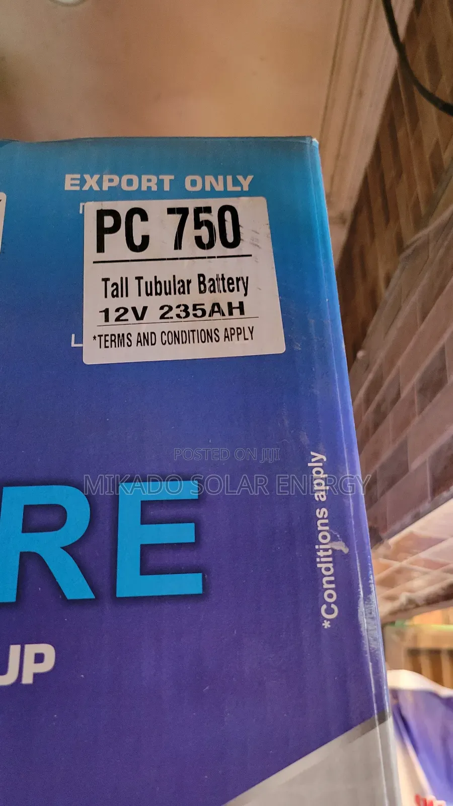 235ah 12v Power Care Tall Tubular Battery