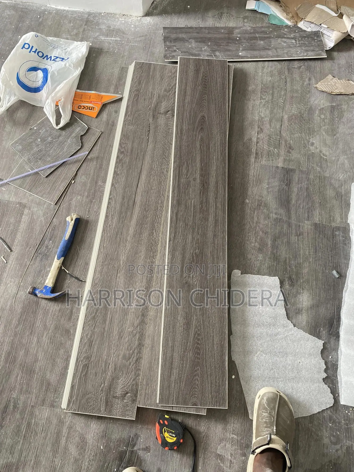 Brown Dash Wooden Floor Installation