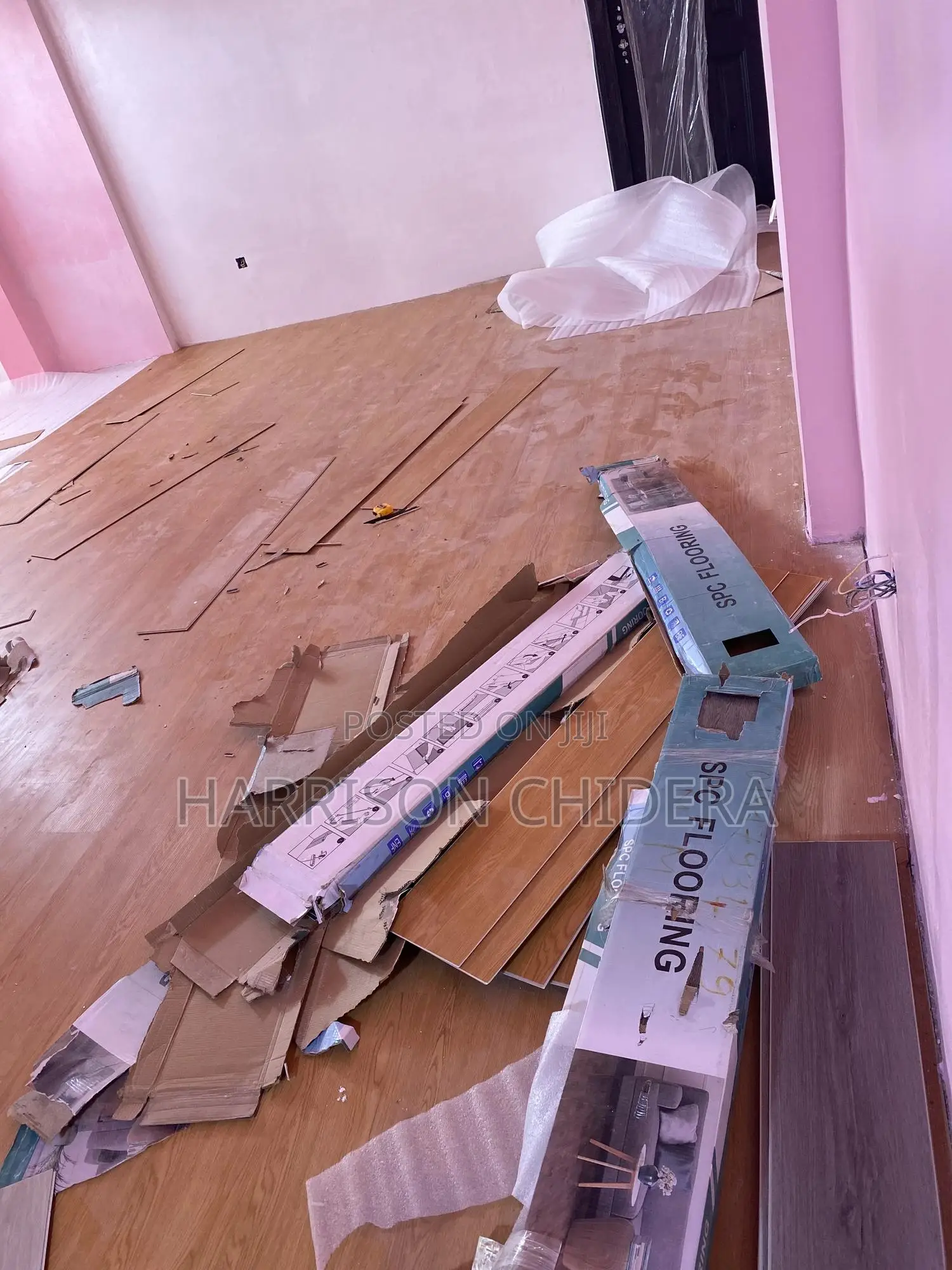 Brown Dash Wooden Floor Installation