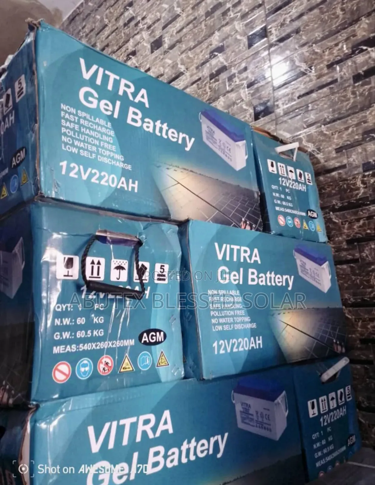 220ah 12v Vitra Gel Battery
