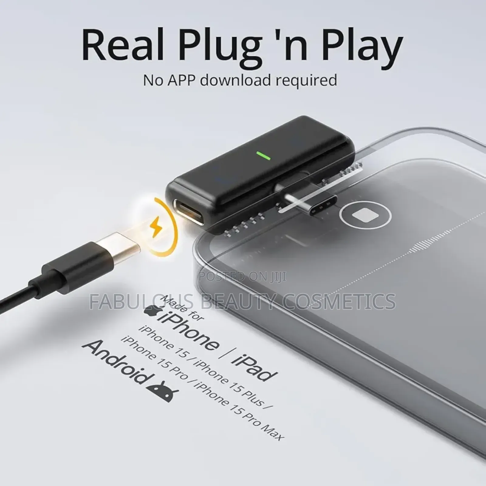  Wireless Lavalier Microphone for iPhone/Android Phones